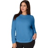 JUST MY SIZE Women’s Plus Size Sweatshirt, Ecosmart Fleece Pullover With V-notch(Denim Blue)