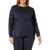 JUST MY SIZE Women’s Plus Size Sweatshirt, Ecosmart Fleece Pullover With V-notch(Ebony)