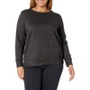 JUST MY SIZE Women’s Plus Size Sweatshirt, Ecosmart Fleece Pullover With V-notch(Slate Heather)