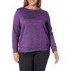 JUST MY SIZE Women’s Plus Size Sweatshirt, Ecosmart Fleece Pullover With V-notch(Violet Splendor Heather)