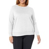 JUST MY SIZE Women’s Plus Size Sweatshirt, Ecosmart Fleece Pullover With V-notch(White)