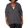 JUST MY SIZE womens Just My Size Zip-up Fleece Women’s Hoodie, Ecosmart Hooded Sweatshirt, Plus Size(Slate Heather)
