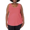 JUST My Size Women’s Just My Size Women’s Size Cotton Jersey Shirttail Tank Top, Plus Sleeveless Shirts(Briny Pink)