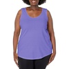 JUST My Size Women’s Just My Size Women’s Size Cotton Jersey Shirttail Tank Top, Plus Sleeveless Shirts(Petal Purple)
