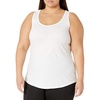 JUST My Size Women’s Just My Size Women’s Size Cotton Jersey Shirttail Tank Top, Plus Sleeveless Shirts(White)