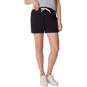 Hanes Women’s Essential Drawstring Shorts, Cotton Shorts for Women, Adjustable Shorts(Black)