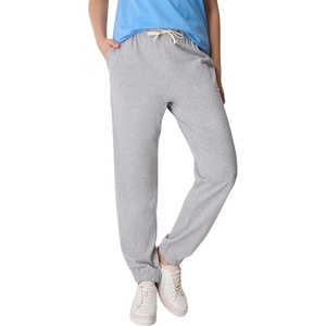 Hanes Women’s Essentials Cotton Joggers, Jersey Drawstring Pants for Women(Light Steel)