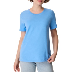 Hanes Women’s Perfect-T Crewneck T-Shirt, Lightweight Cotton Short Sleeve Tee for Women(Carolina Blue)