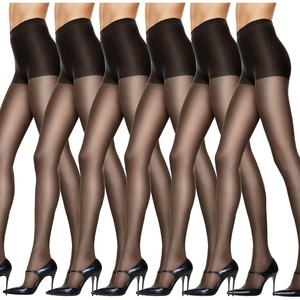 Hanes Women’s Silk Reflections Non Control Top, Sheer Toe, Silky Sheer Pantyhose(Jet (Pack of 6))
