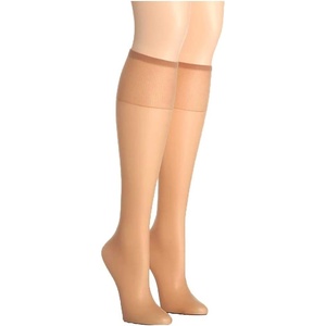Hanes Women’s Silk Reflections Silky Sheer Knee Highs, Reinforced Toe, Knee-High Stockings(Little Color)