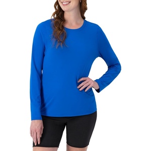 Hanes Women’s Sport Cool Dri Performance Long Sleeve T-Shirt(Awesome Blue – 1 Pack)