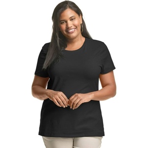 Hanes Women’s T-Shirt – Just My Size Cotton Tee – Plus Size Tee(Ebony)