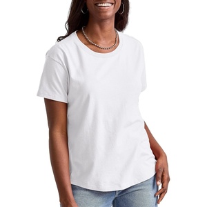 Hanes Women’s Tri-Blend Relaxed Fit T-Shirt, Oversized Lightweight Tee, Available in Plus Size(Eco White)