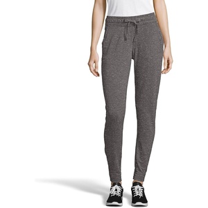 Hanes Women’s Tri-blend French Terry Jogger with Pockets(Black Heather)