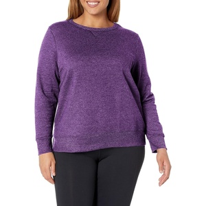 JUST MY SIZE Women’s Plus Size Sweatshirt, Ecosmart Fleece Pullover With V-notch(Violet Splendor Heather)