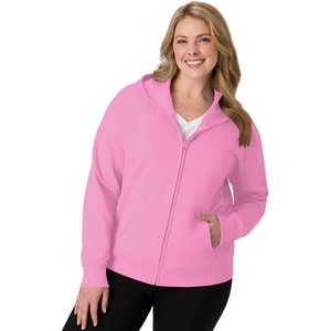 JUST MY SIZE womens Just My Size Zip-up Fleece Women’s Hoodie, Ecosmart Hooded Sweatshirt, Plus Size(Spirited Pink)