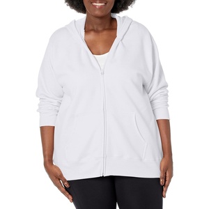 JUST MY SIZE womens Just My Size Zip-up Fleece Women’s Hoodie, Ecosmart Hooded Sweatshirt, Plus Size(White)