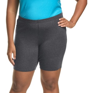 Just My Size Women’s Stretch Jersey Bike Shorts, Plus Size Pull-On Bike Shorts(Charcoal Heather)