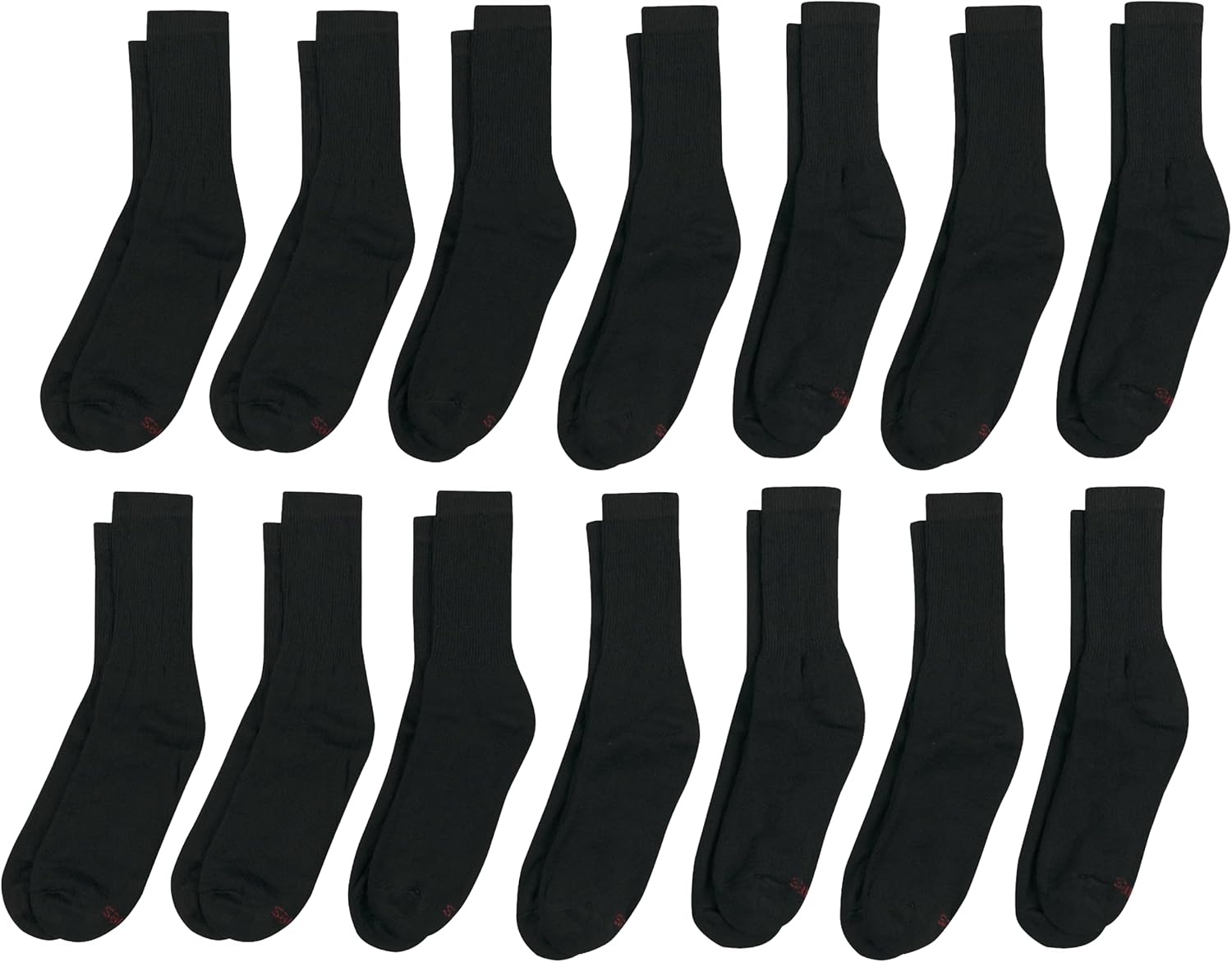 image:imageHanes Mens Double Tough Crew Socks Moisture Wicking Socks MultipackBlack