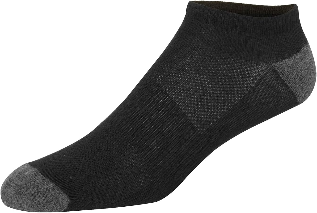image:imageHanes Mens Socks Active Cool Xtemp Lightweight Moisturewicking Cushioned Ankle Crew and No Show 12 and 14 Pair PacksBlack Low Cut 12 Pair