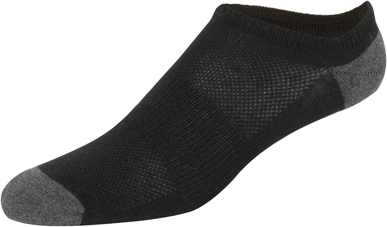 image:imageHanes Mens Socks Active Cool Xtemp Lightweight Moisturewicking Cushioned Ankle Crew and No Show 12 and 14 Pair PacksBlack