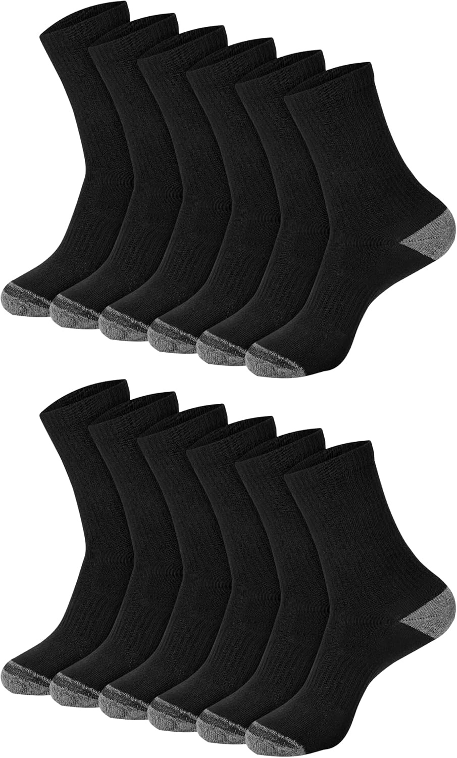 image:imageHanes Mens Socks Active Cool Xtemp Lightweight Moisturewicking Cushioned Ankle Crew and No Show 12 and 14 Pair PacksBlack