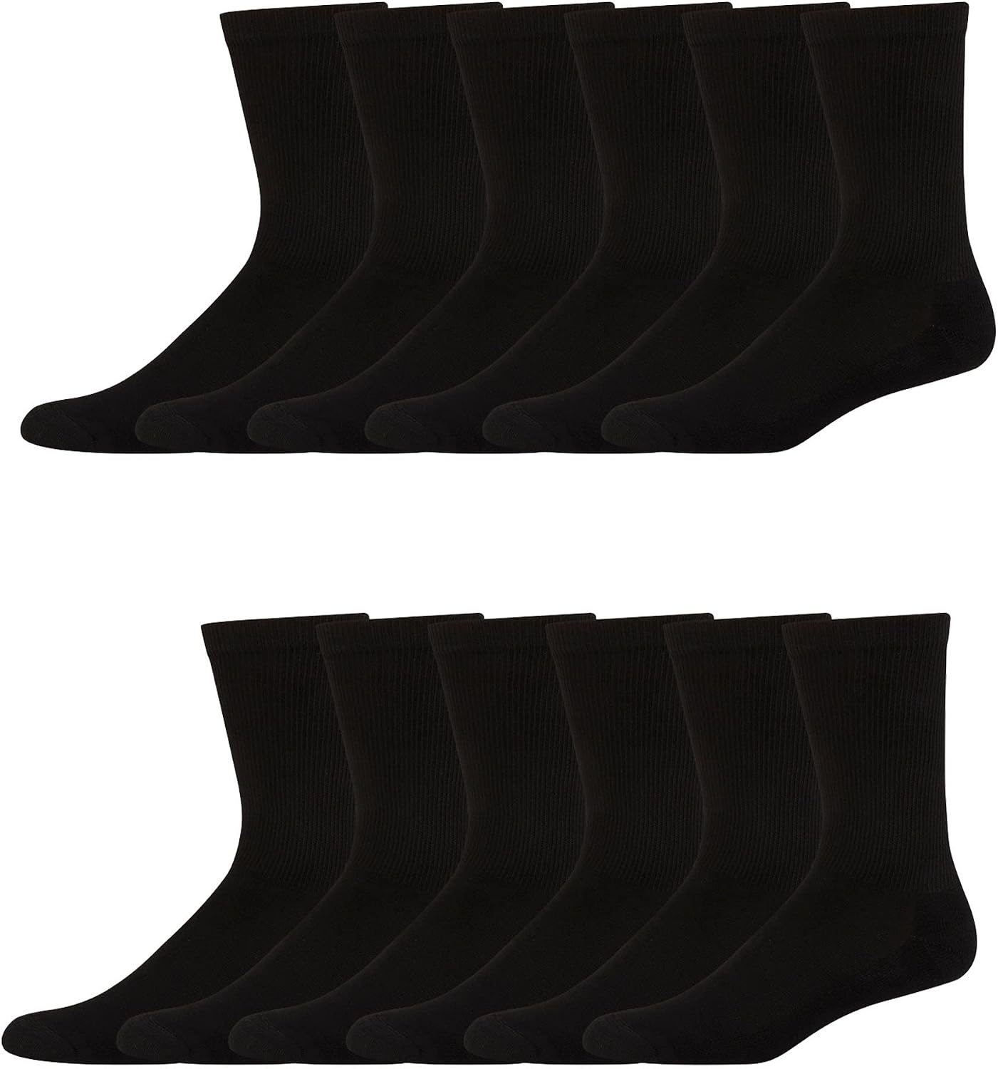 image:imageHanes Mens Socks Xtemp Cushioned Low Cut Socks 12 amp 14 Pair PacksBlack