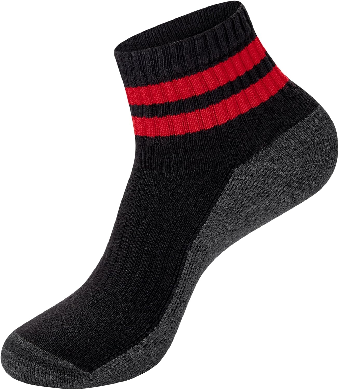 image:imageHanes Mens Socks Xtemp Cushioned Low Cut Socks 12 amp 14 Pair PacksBlack Stripe Ankle 14 Pair