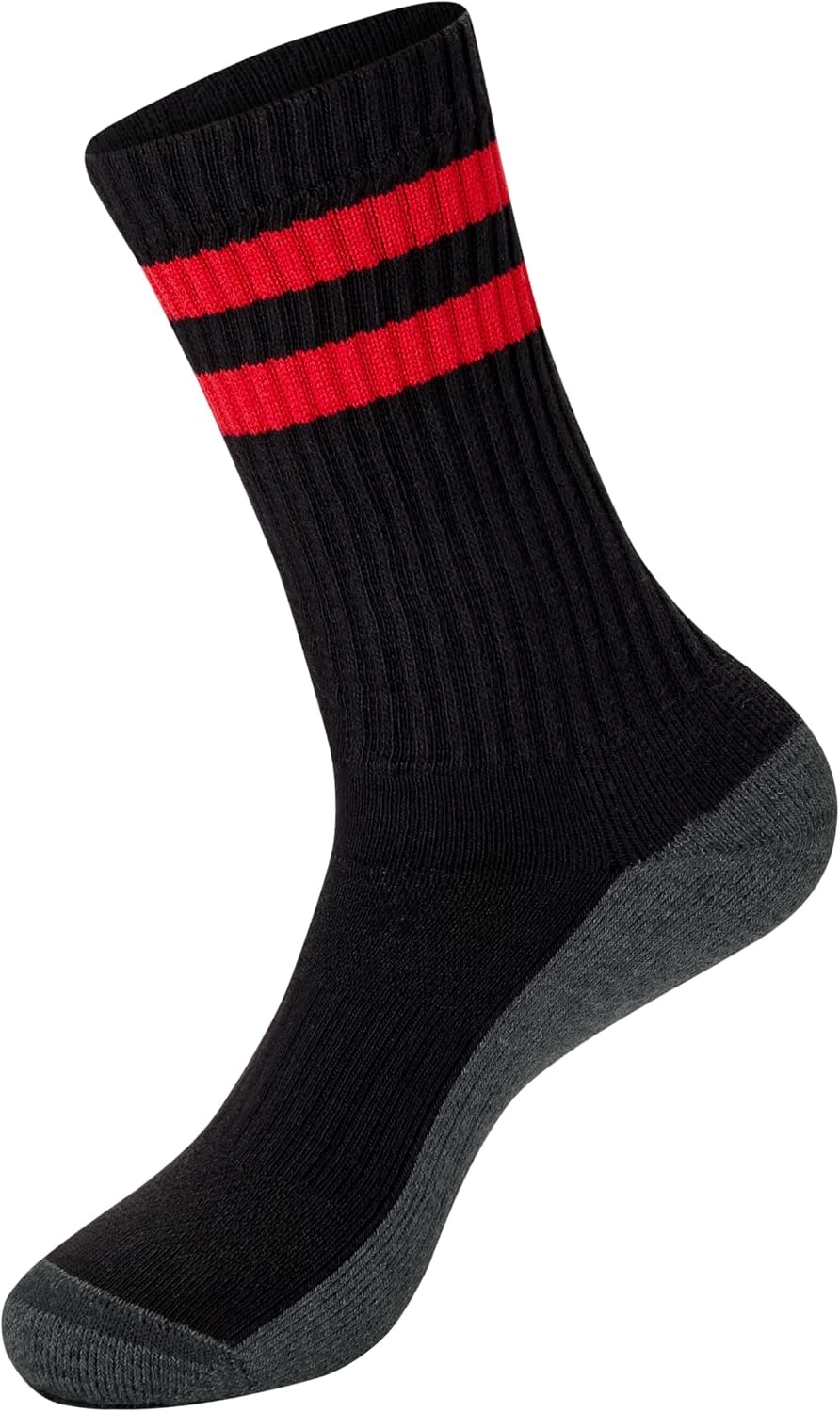 image:imageHanes Mens Socks Xtemp Cushioned Low Cut Socks 12 amp 14 Pair PacksBlack Stripe