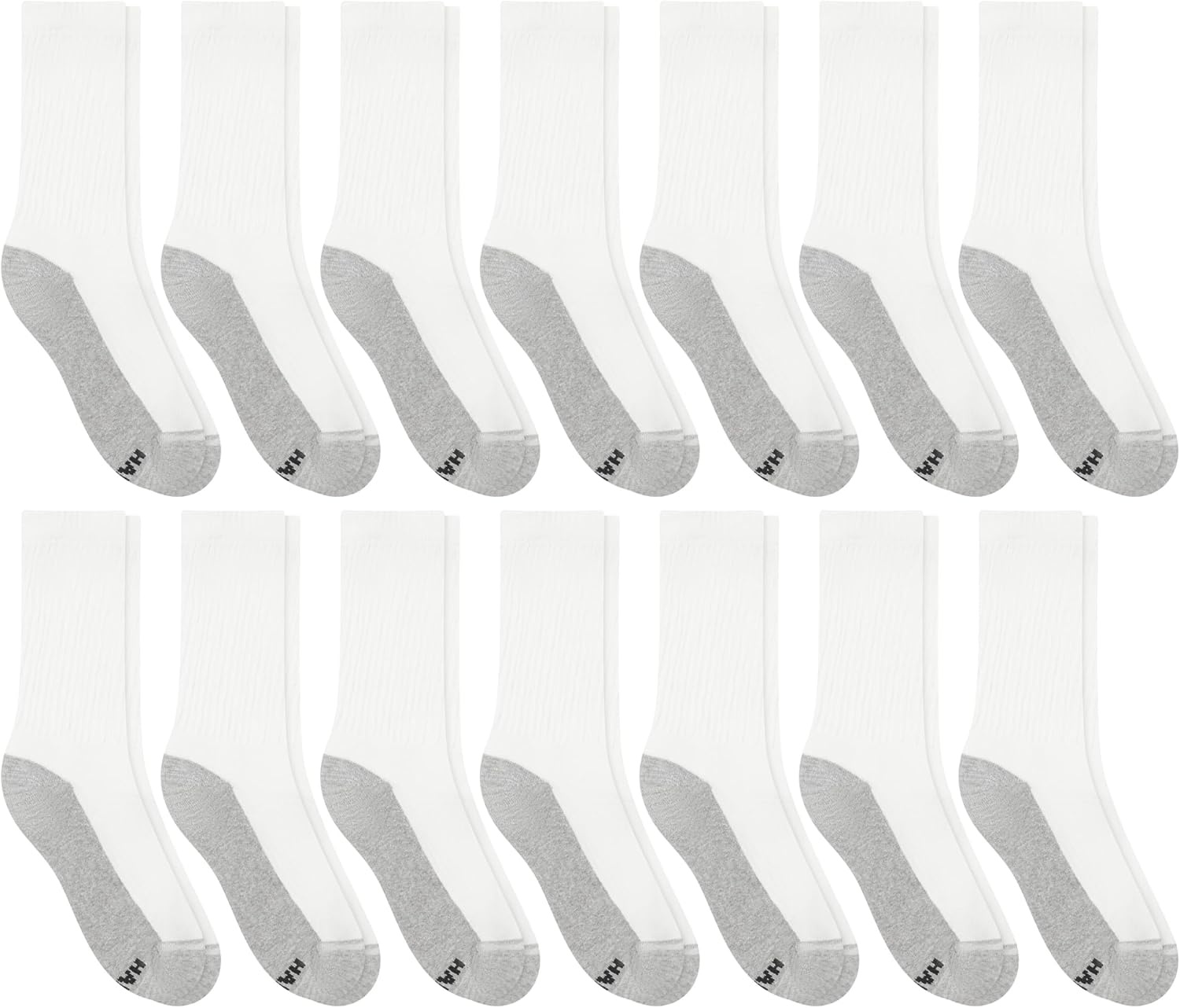 image:imageHanes Mens Socks Xtemp Cushioned Low Cut Socks 12 amp 14 Pair PacksWhite