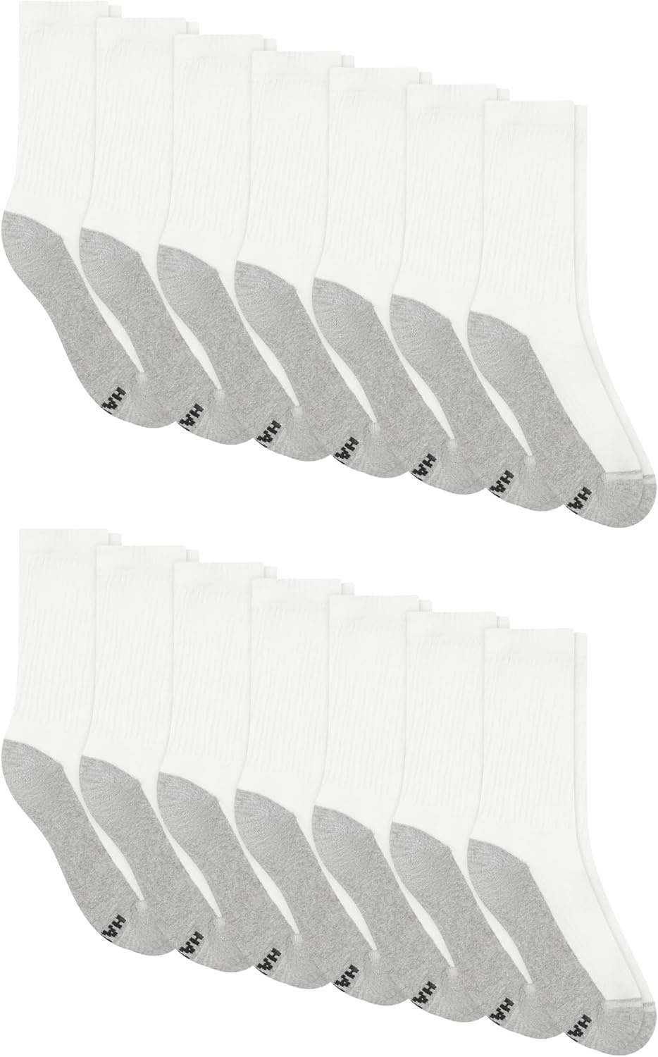 image:imageHanes Mens Socks Xtemp Cushioned Low Cut Socks 12 amp 14 Pair PacksWhite