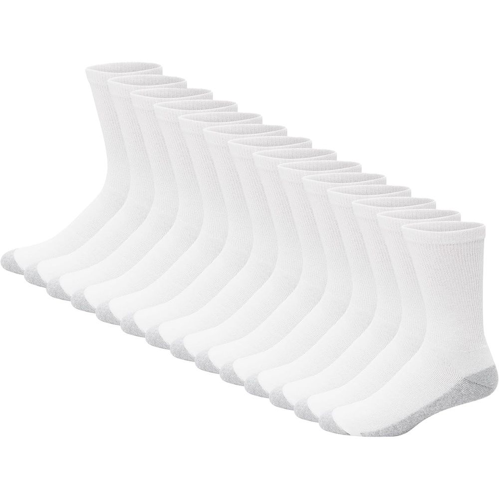 image:imageHanes Mens Double Tough Crew Socks Moisture Wicking Socks MultipackWhite