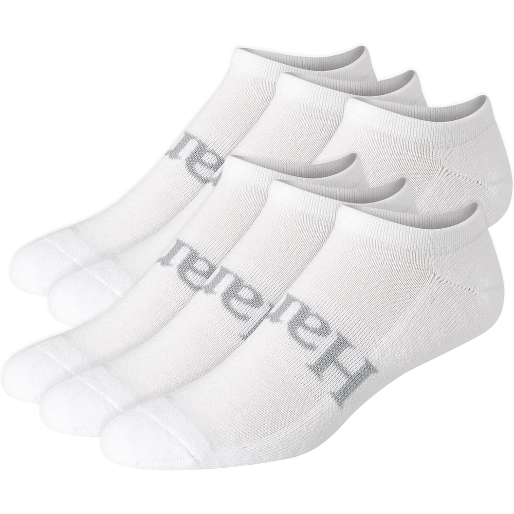 image:imageHanes Mens Originals Supersoft No Show Socks Cushioned Socks Shoe Sizes 612 6pairsWhite