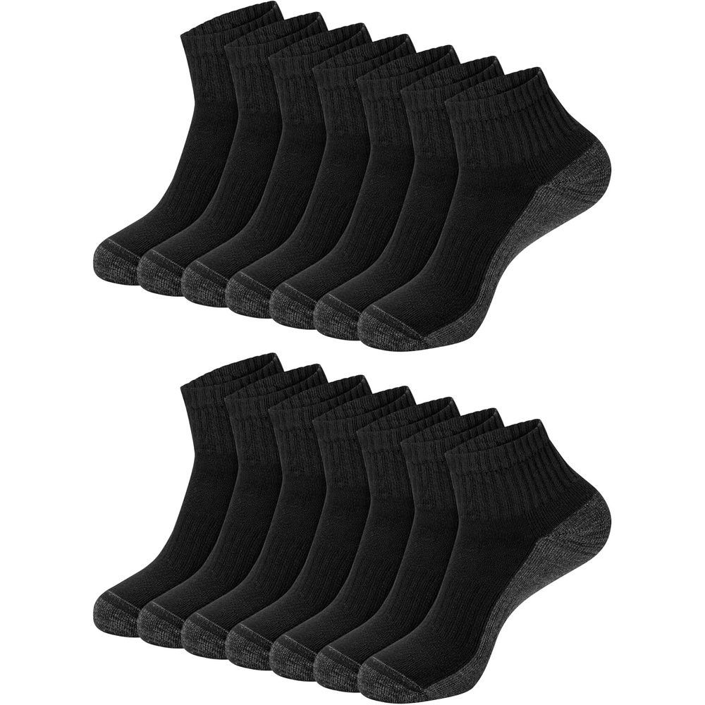 image:imageHanes Mens Socks Xtemp Cushioned Low Cut Socks 12 amp 14 Pair PacksBlack