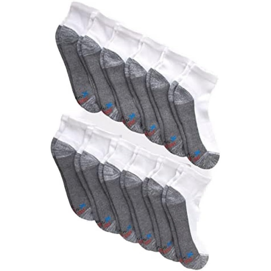 image:imageHanes Mens Socks Xtemp Cushioned Low Cut Socks 12 amp 14 Pair PacksWhite Ankle 12 Pair