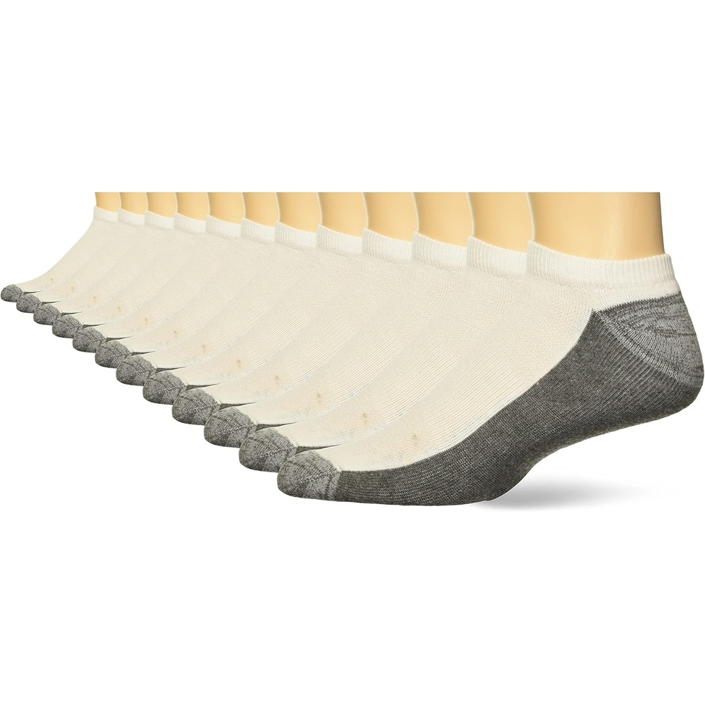 image:imageHanes Mens Socks Xtemp Cushioned Low Cut Socks 12 amp 14 Pair PacksWhite No Show 12 Pair