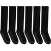 Hanes Men’s Crew & Over the Calf Socks Pack, Max Cushioned Moisture-wicking Stay Dry Socks, Athletic Socks, 6, 8 Or 12-pairs(Black With Gray Logo – 6 Pack)