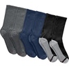 Hanes Men’s Crew & Over the Calf Socks Pack, Max Cushioned Moisture-wicking Stay Dry Socks, Athletic Socks, 6, 8 Or 12-pairs(Charcoal/Navy/Black With Red Logo – 6 Pack)