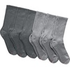 Hanes Men’s Crew & Over the Calf Socks Pack, Max Cushioned Moisture-wicking Stay Dry Socks, Athletic Socks, 6, 8 Or 12-pairs(Gray/Charcoal With Red Logo)