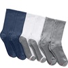 Hanes Men’s Crew & Over the Calf Socks Pack, Max Cushioned Moisture-wicking Stay Dry Socks, Athletic Socks, 6, 8 Or 12-pairs(Navy/White/Gray With Red Logo – 6 Pack)