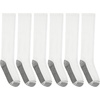 Hanes Men’s Crew & Over the Calf Socks Pack, Max Cushioned Moisture-wicking Stay Dry Socks, Athletic Socks, 6, 8 Or 12-pairs(White With Gray Logo – 6 Pack)