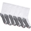 Hanes Men’s Crew & Over the Calf Socks Pack, Max Cushioned Moisture-wicking Stay Dry Socks, Athletic Socks, 6, 8 Or 12-pairs(White/Grey Foot Bottom – 6 Pack)