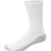 Hanes Men’s Double Tough Crew Socks | Moisture Wicking Socks, Multipack(White/Grey Foot Bottom)