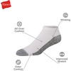 Hanes Men’s Max Cushion Low Cut Socks, 6, 8, and 12 Pair Pack, White and Black(Black – 8 Pair Pack)