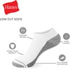 Hanes Men’s Max Cushion Low Cut Socks, 6, 8, and 12 Pair Pack, White and Black(Black With Gray Logo – 8 Pack)