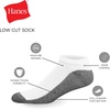 Hanes Men’s Max Cushion Low Cut Socks, 6, 8, and 12 Pair Pack, White and Black(White/Grey – 6 Pair Pack)