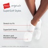 Hanes Men’s Originals Supersoft No Show Socks, Cushioned Socks, Shoe Sizes 6-12, 6-pairs(White)