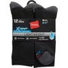 Hanes Men’s Socks, Active Cool X-temp Lightweight Moisture-wicking Cushioned Ankle, Crew and No Show, 12 and 14 Pair Packs(Black – Crew 12 Pair)