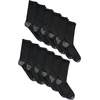Hanes Men’s Socks, Active Cool X-temp Lightweight Moisture-wicking Cushioned Ankle, Crew and No Show, 12 and 14 Pair Packs(Black – Crew 12 Pair)