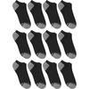 Hanes Men’s Socks, Active Cool X-temp Lightweight Moisture-wicking Cushioned Ankle, Crew and No Show, 12 and 14 Pair Packs(Black – No Show 12 Pair)